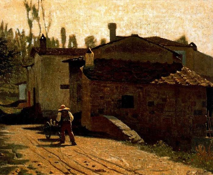 Giuseppe Abbati Abbati Lattaio di Piagentina oil painting image